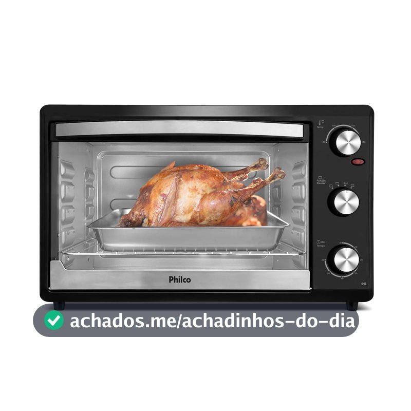 Forno Elétrico Philco 44L Preto Dupla Resistência PFE44P