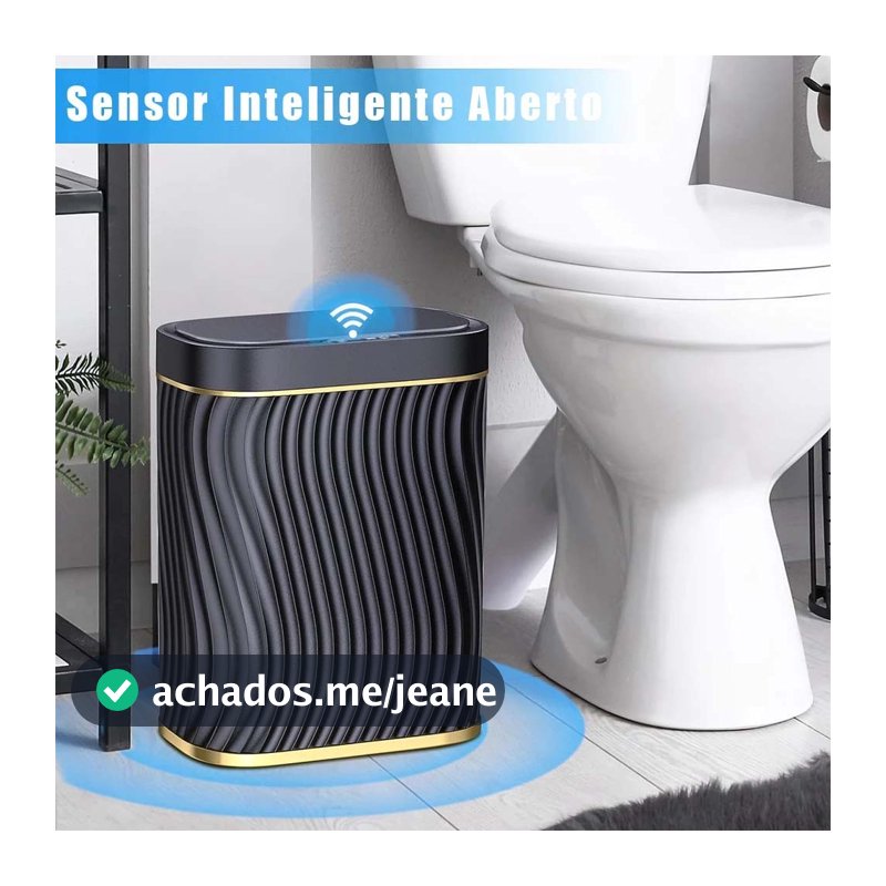 Automatic Smart SENSOR Trash Can, Gold, 8L, Modern Bathroom, Office, Luxury Kitchen Sink
