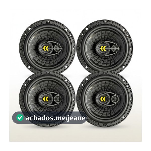 Kit 4 Alto Falante Bravox Revo 6 Pol Triaxial 140w Auto Preto