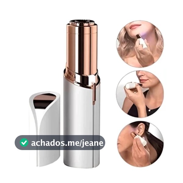 Batom Portátil Depilador Facial Buço Rosto Aparador Pelos USB，Depilador indolor e portátil
