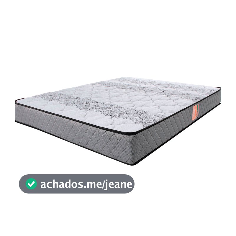 Colchão Casal Ortopédico Firme Espuma D33 Antialérgico Certificado 138x188x17cm - BF Colchões