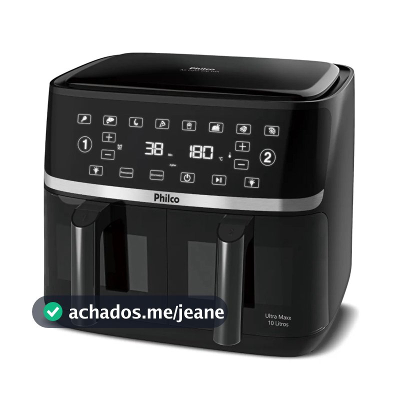 FRITADEIRA AIR FRYER PHILCO 10L CESTO DUAL ZONE 2000W PAF10A 127V