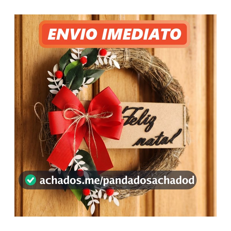 Guirlanda 30cm Natal Porta Entrada Luxo Decoração Natalina Enfeite de Natal 2026 2027 Laço Vermelho