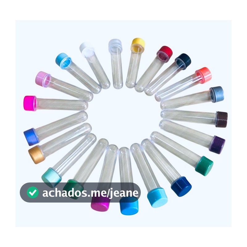 Kit 10/20/30 e 50 Tubetes Acrílico 13 cm para Lembrancinhas em Festa de Aniversário, Decoração e Personalização
