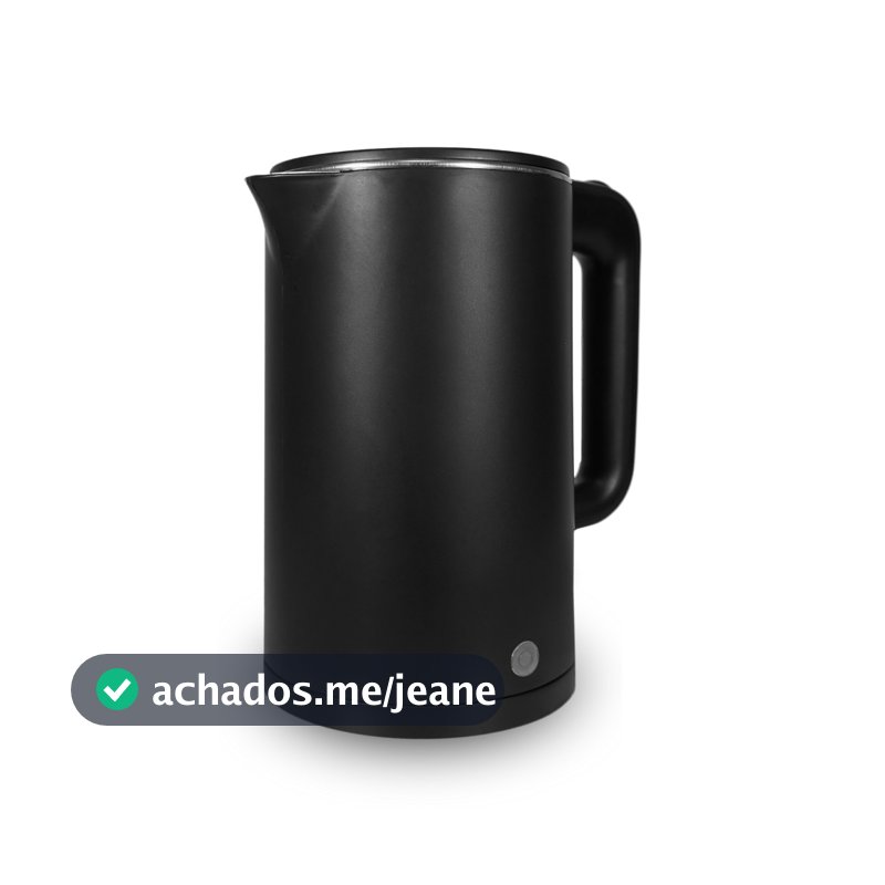 Chaleira Elétrica Aroma 1,8L Dupla Camada Agratto 127V 1000W Preto Base 360º Desligamento Automático