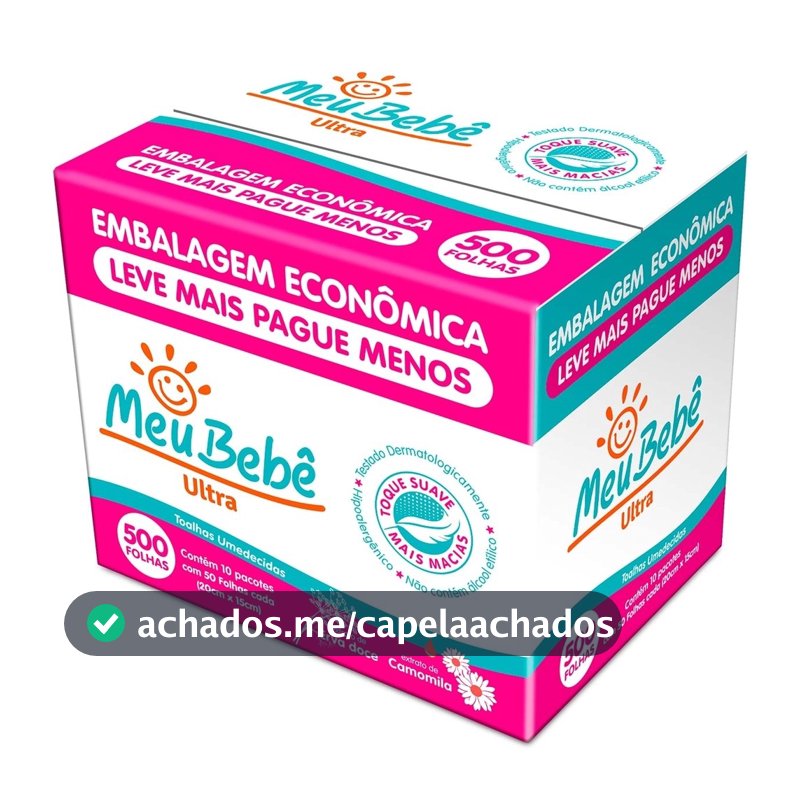 Toalha Umedecida Meu Bebê Ultra 500 Folhas