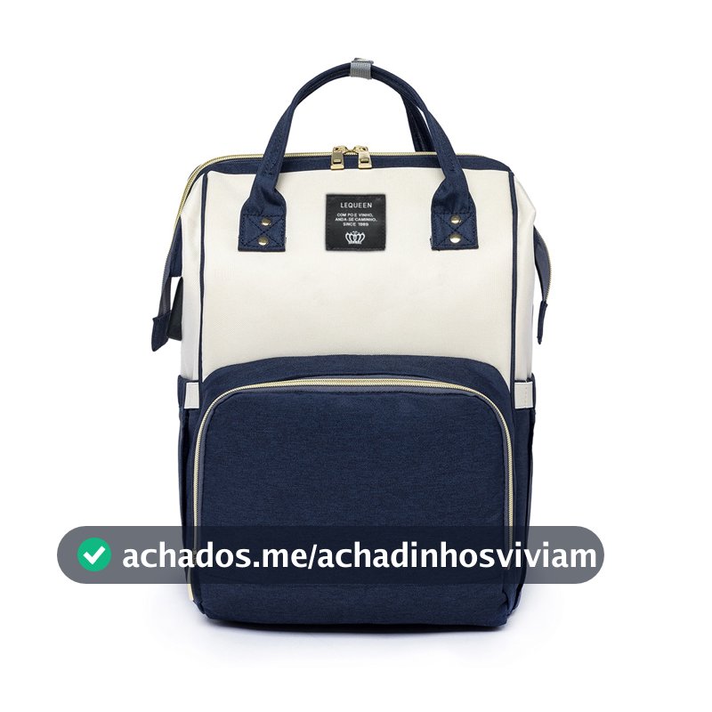Mochila Bolsa Maternidade Lequeen Original Impermeável Porta Mamadeira Térmico Bebê Menino Menina 17L