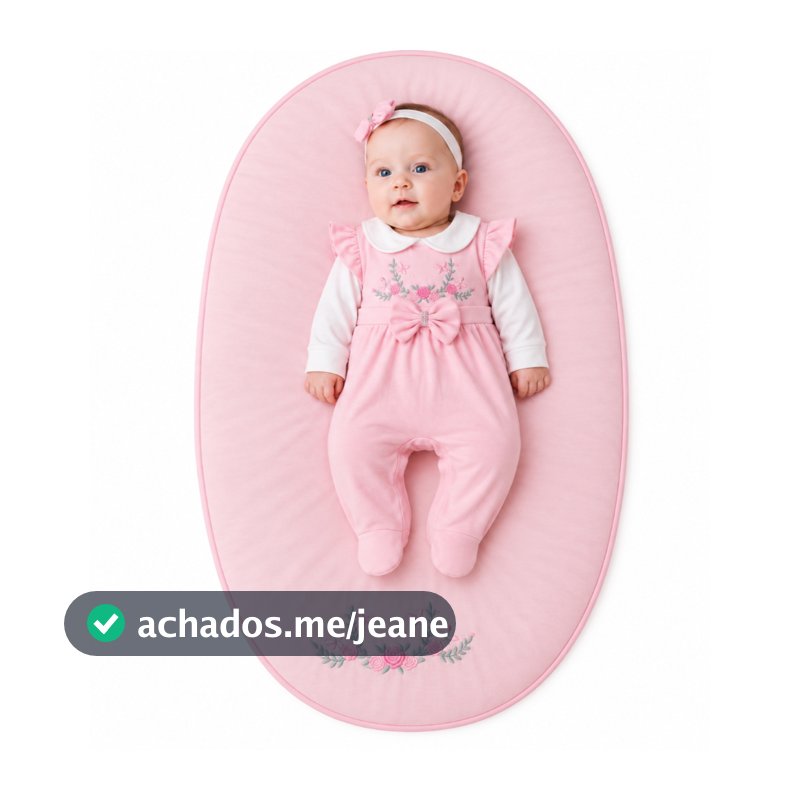 Saída Maternidade Menina Aurora Rosa 04 peças Roupa de Bebê Menina