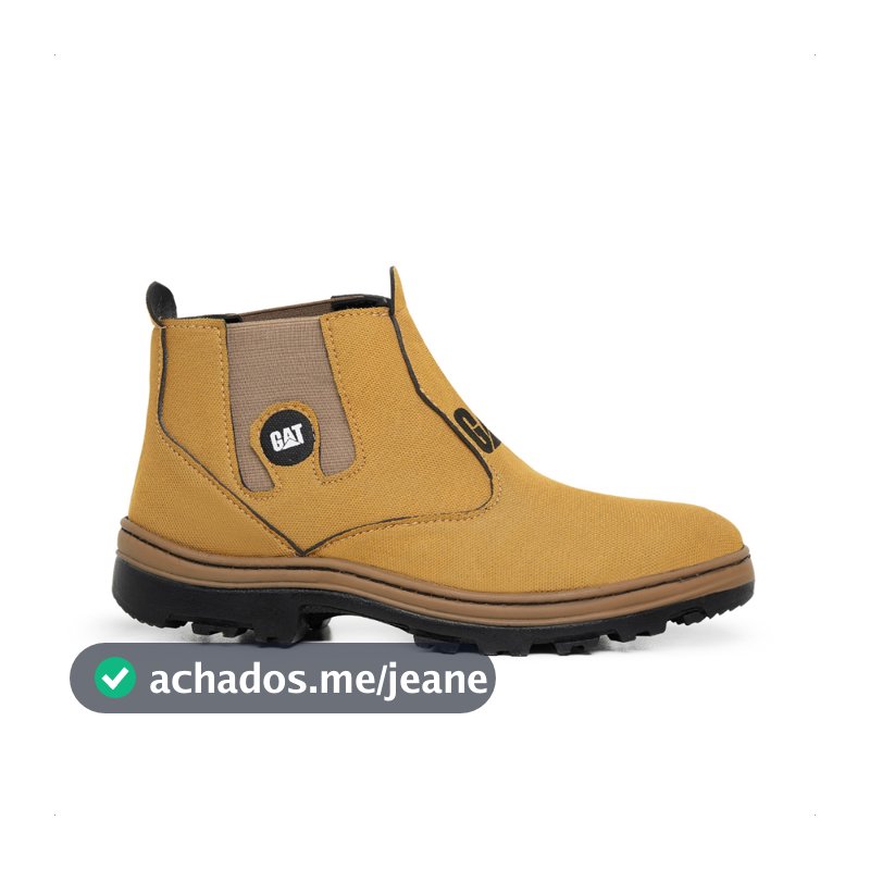 Bota Masculina Com Elástico Botina Trabalho Dia A Dia Couro Sintético