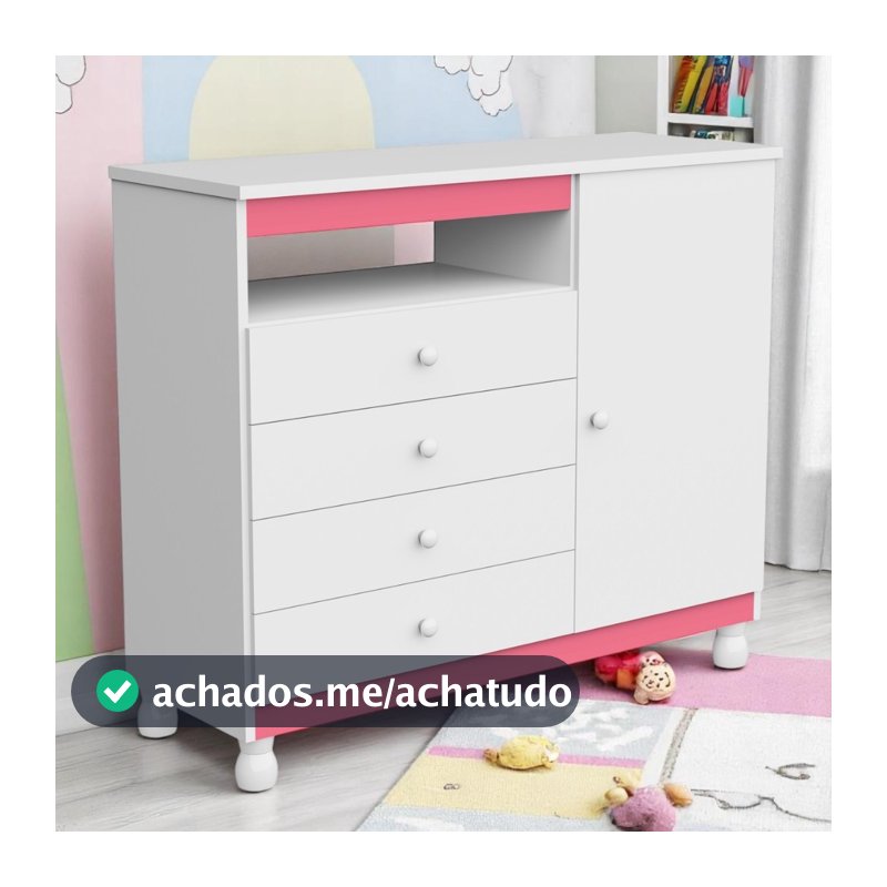 Cômoda Organizadora De Roupas Bebe Baby Multiuso Gavetas Gaveteiro Quarto  Organizador Regulagem Pés