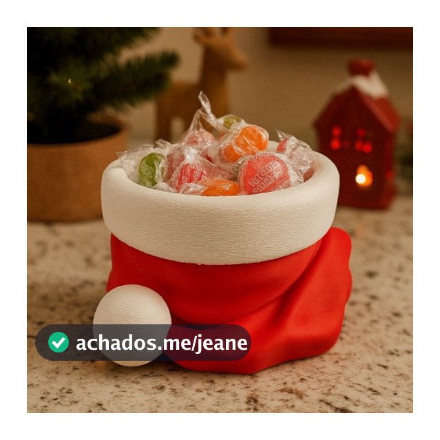 Decoração De Natal Porta Doces Natalino Papai Noel Centro De Mesa Cachepot Vaso Decorativo Porta Balas