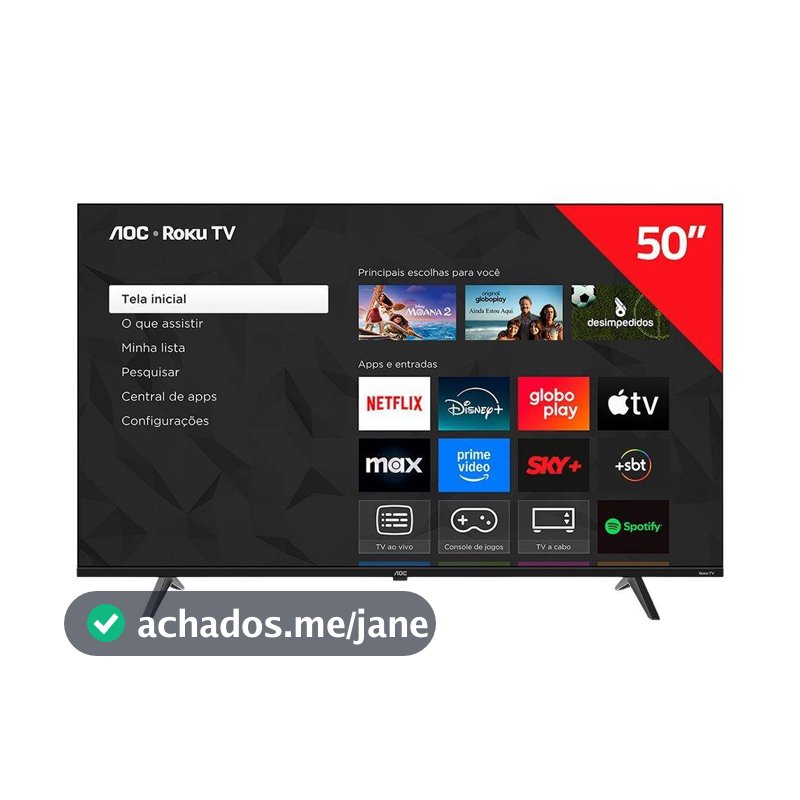 Smart TV 50" AOC 50U7045/78G 4K UHD Wi-Fi HDR10 3HDMI 1USB