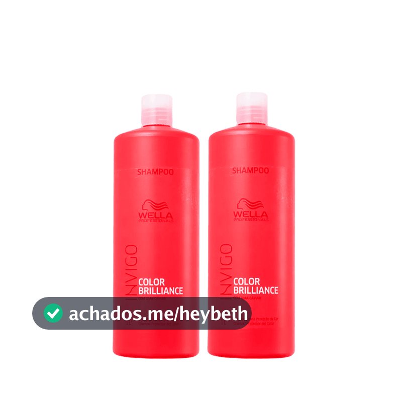 Kit 2 Color Brilliance Shampoo 1L - Wella