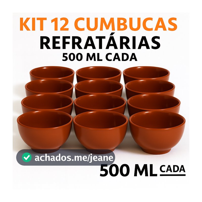 12 Bowl Cumbuca Tigela Porcelana Caldo Verde Marrom 500ml Restaurante Feijoada Sorvete Açaí Sobremesa