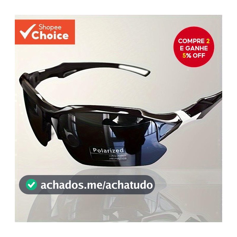 Óculos De Sol Esportivos Polarizados Masculinos Para Ciclismo , Pesca , Proteção UV , Moda