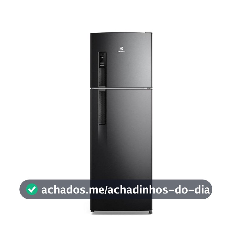 Geladeira Electrolux Frost Free 380L AutoSense Inverter Black Inox Look (IF41B)