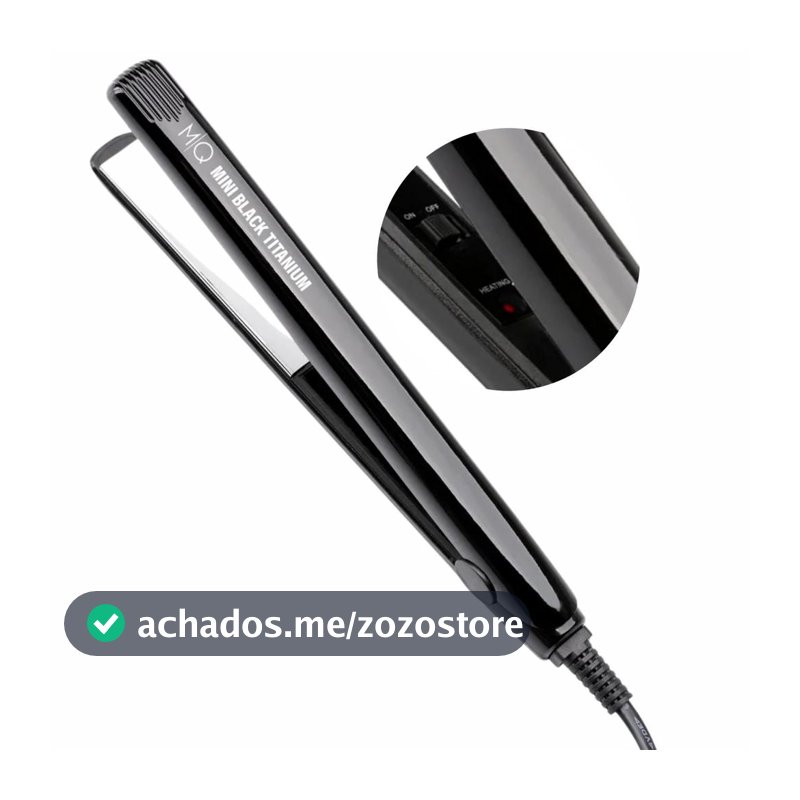 Prancha Mq Mini Black Titanium Preto Bivolt