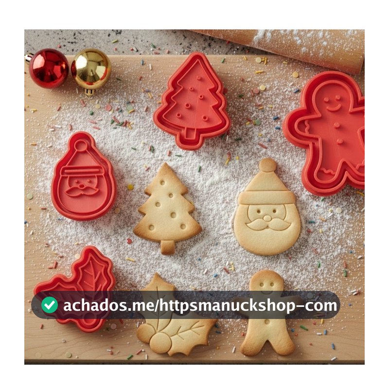 Azevinho, Papai Noel e Boneco de Gengibre Cortador de Biscoito / Cookies / Massinha / Biscuit Carimbo Arvore de Natal