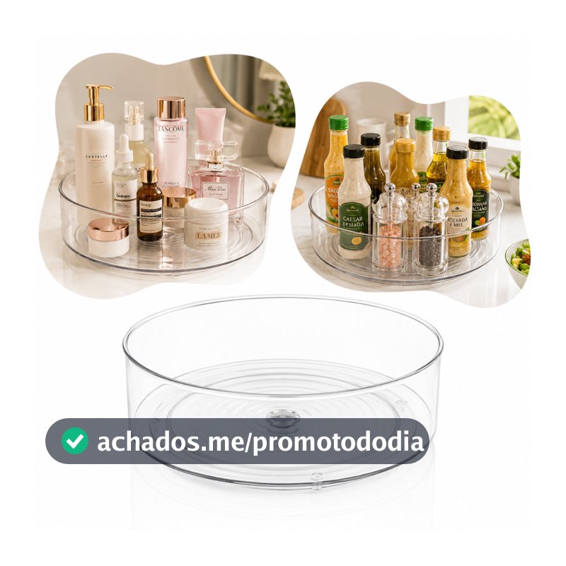 Organizador Giratório 360 Multiuso Para Cozinha Molhos Cosméticos