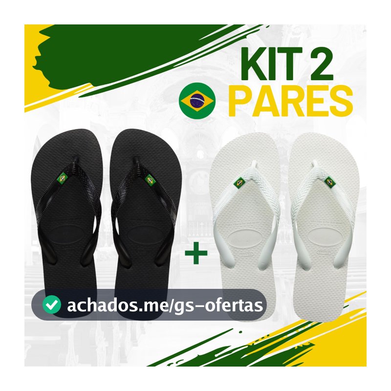 Chinelo Bandeira do Brasil Original Sandália de Dedo Unissex Confortável Leve Premium