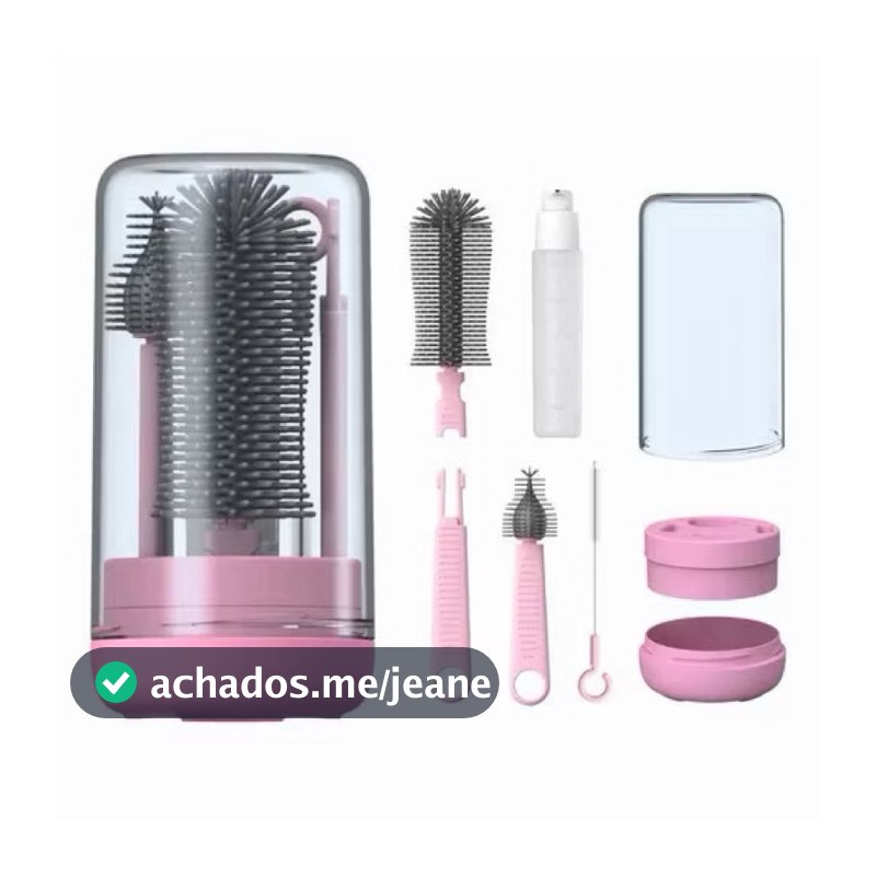 Kit Escova de Limpeza 6 em 1 para Mamadeira, Canudo, Copo e Garrafa