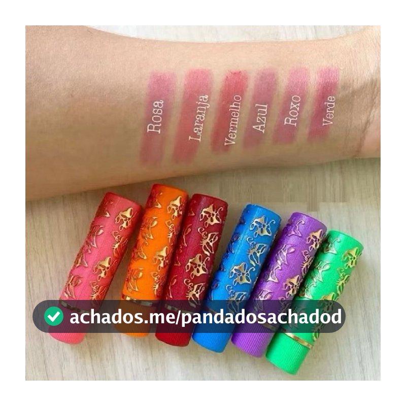 kit 6/12/18 colorido batom magico 24 horas,muda de cor,batom vovo