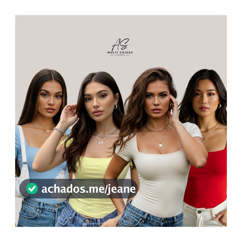 Kit 4 Blusinha Baby Look - Casual Dia a Dia Elegante Básica Lisa Moderna Tendência Influencer