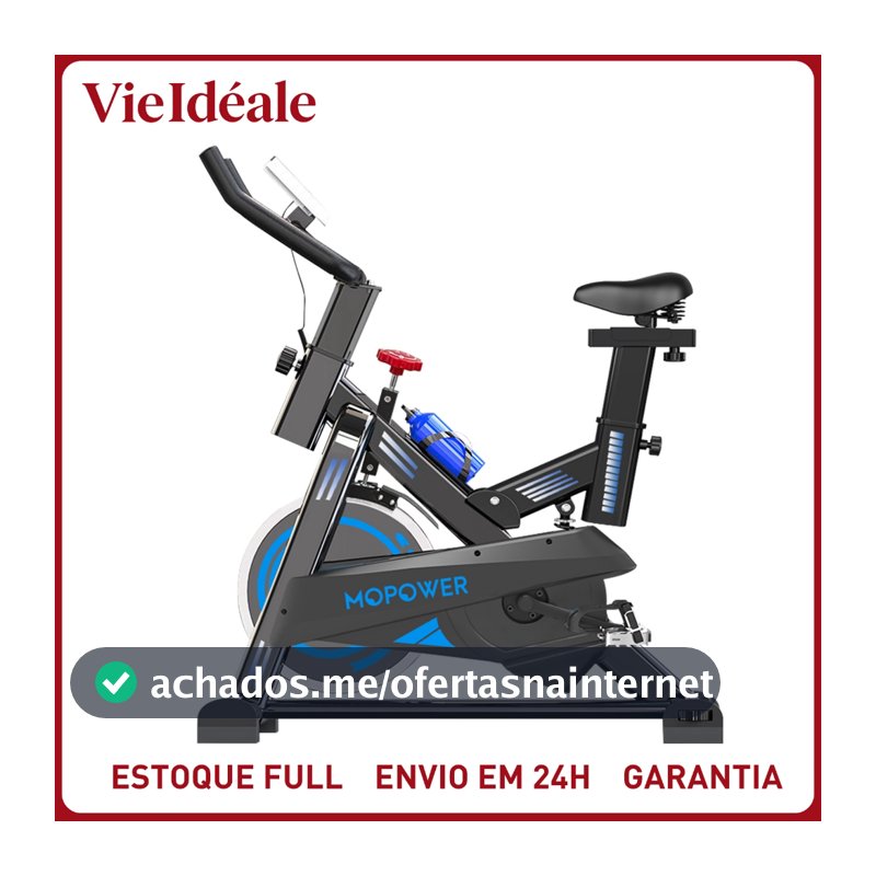 Bicicleta Spinning Profissional 15kg Roda Inércia - Suporta 150kg  | Display Digital | Silenciosa | Altura Ajustável