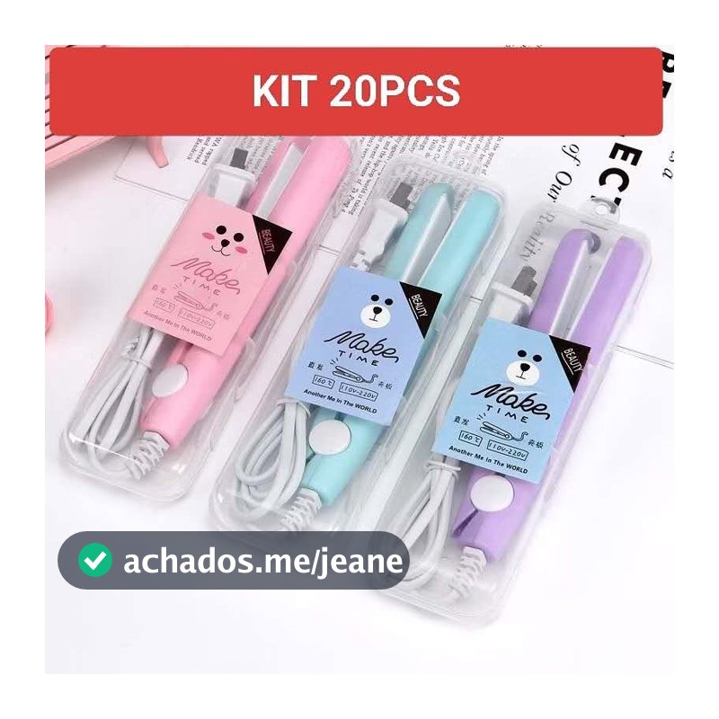 Kit 6 10 e 20 Mini Chapinha Prancha Com Case Transporte Bivolt Estojo Entrega rápida Prática
