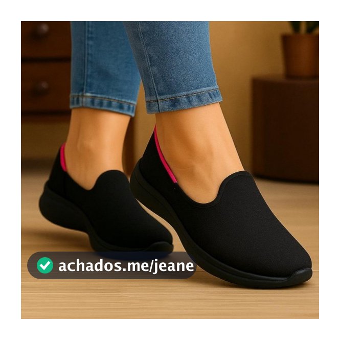 Tenis Feminino Ortopedico Casual Slip On Dia a Dia Estilo Sapatilha Elegante Caminhada