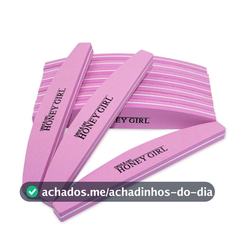 Kit 10 Lixa Polidora Buffer Bumerangue Unhas Gel Honey Girl Cor Aleatorio