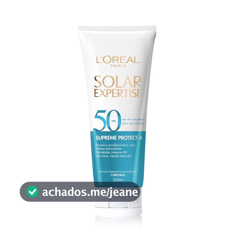 Protetor Solar Corporal FPS 50 Solar Expertise Supreme Protect L'Oréal Paris, 200ml