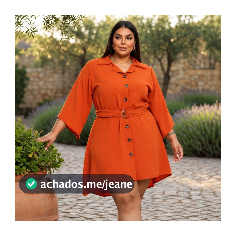 Vestido Chemise Chamise Plus Size Mullet Camisão Duna Super Elegante Verão Tamanho Grande