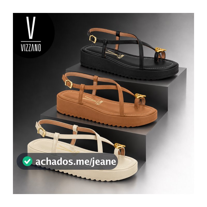 Sandália Feminina Vizzano Plataforma Casual Confortável Ref. 6492.338