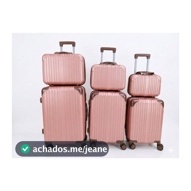 Conjunto Mala De Viagem 10KG E Frasqueira Cadeado TSA Roda Dupla 360°