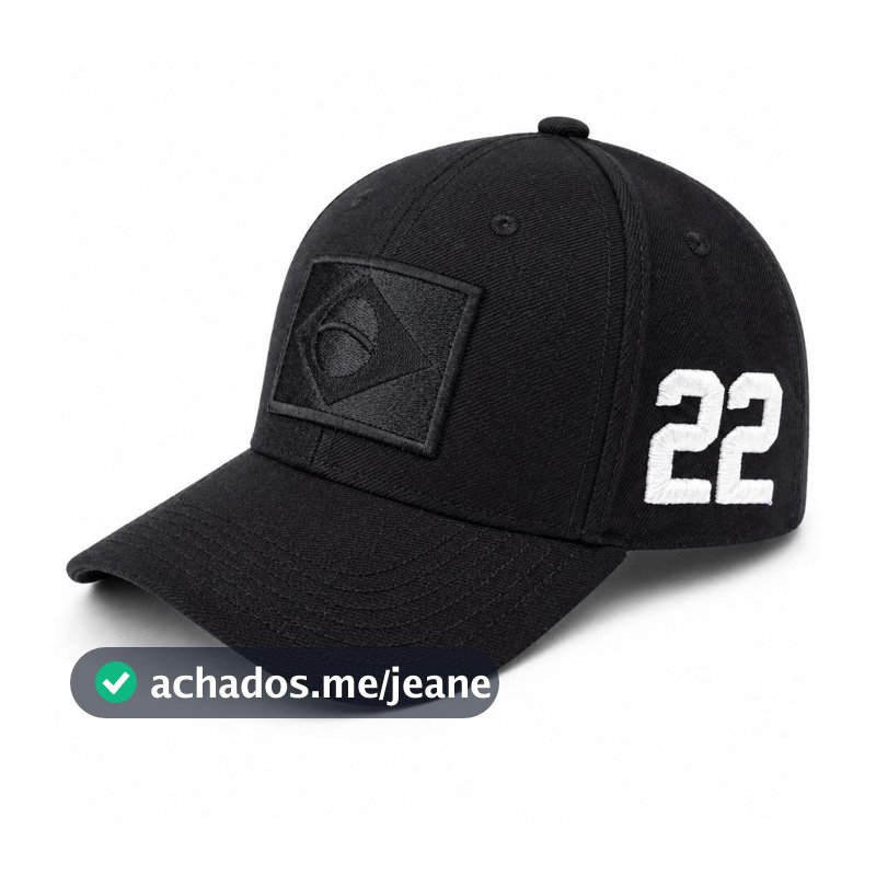 Boné Preto 22 Brasil Bordado Premium Aba Curva Ajustável Patriota