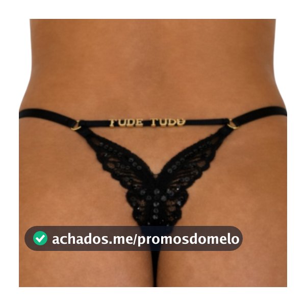 Calcinha Personalizada Borboleta Fio Dental  Monte a Sua Frase Nome do Marido Namorado de Renda