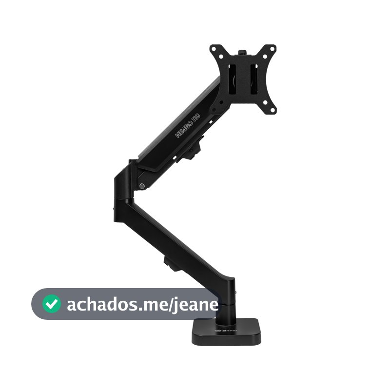 Suporte Articulado Para Monitor 13 a 32 Pistão a Gás Ajustável Zinnia Nimbo 110 Preto