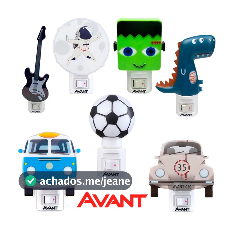 Luz Noturna Led Abajur Tomada Luminária Divertida Infantil 1w 3000k Avant