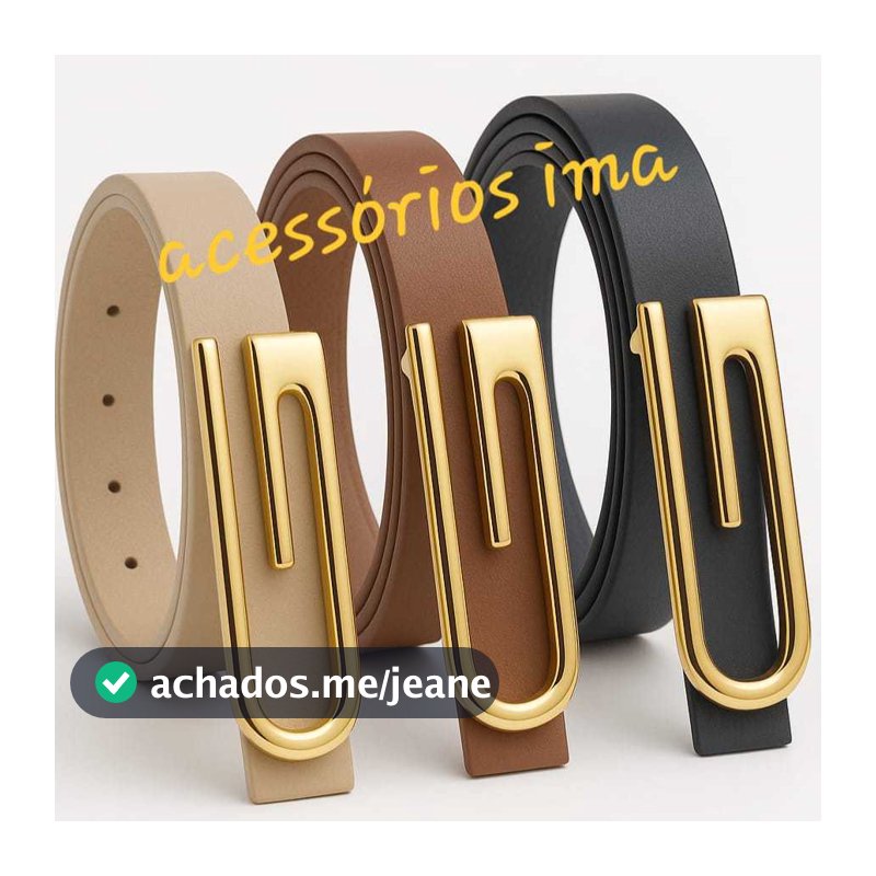 Kit 3 Cinto Feminino fino da moda FIvela G