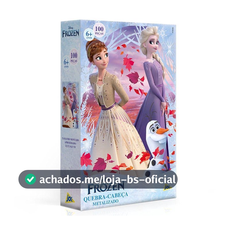 Quebra-Cabeça Frozen Metalizado 100 Peças - Toyster