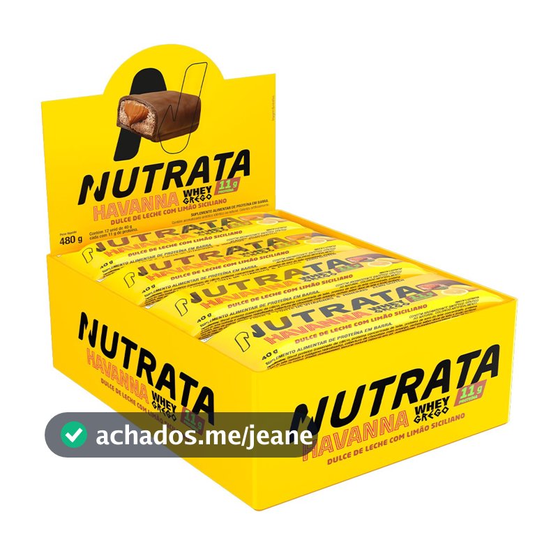 Whey Grego Bar Doce de Leite Havanna Display 12Und  Nutrata