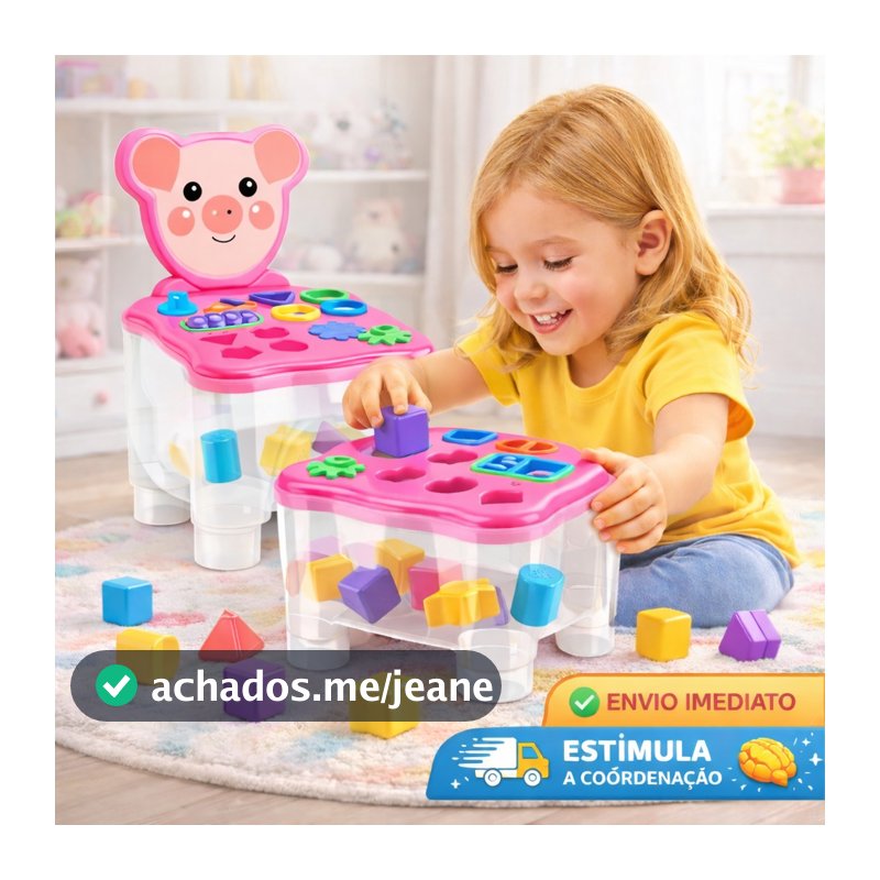 Cadeirinha Assento Infantil Mesinha Didática Mesa Atividades Brinquedo Menina Menino Banquinho Resistente Para Criança