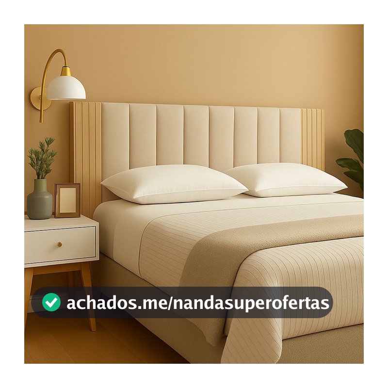 Kit Completo Cabeceira Premium Modular+Painel Ripado MDF Cama Casal King Queen Solteiro Envio Full
