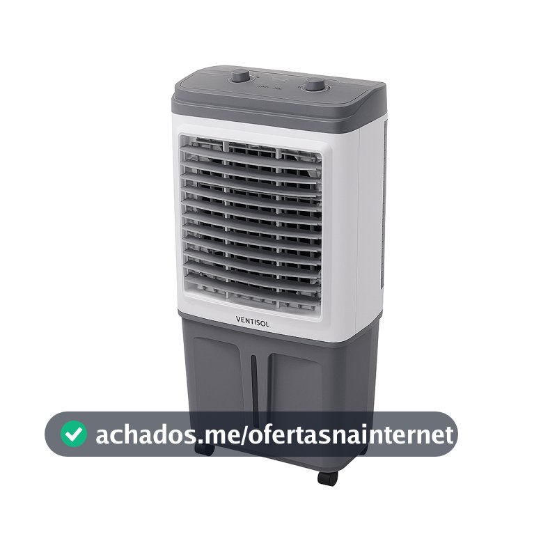 Climatizador de Ar Ventisol Portátil Potente Clin 60 Pro CLIN60PRO-02, 60 Litros, 150W, Branco/Cinza