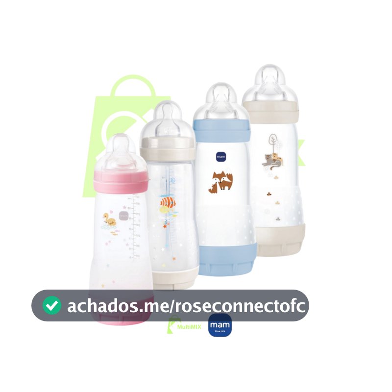 Mamadeira MAM Original Anticólica Easy Start 320ml +4 Meses Fluxo Rápido Lacrado Bebê ENVIO IMEDIATO