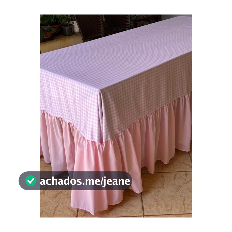 Toalha de Mesa Xadrez com Babado Sublimada para Festa 4 Tamanhos Tecido Premium Luxo Decoração Mesa.