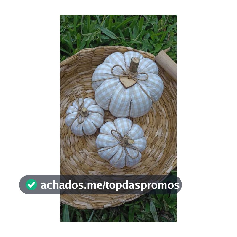 Trio de Abóboras Xadrez Bege