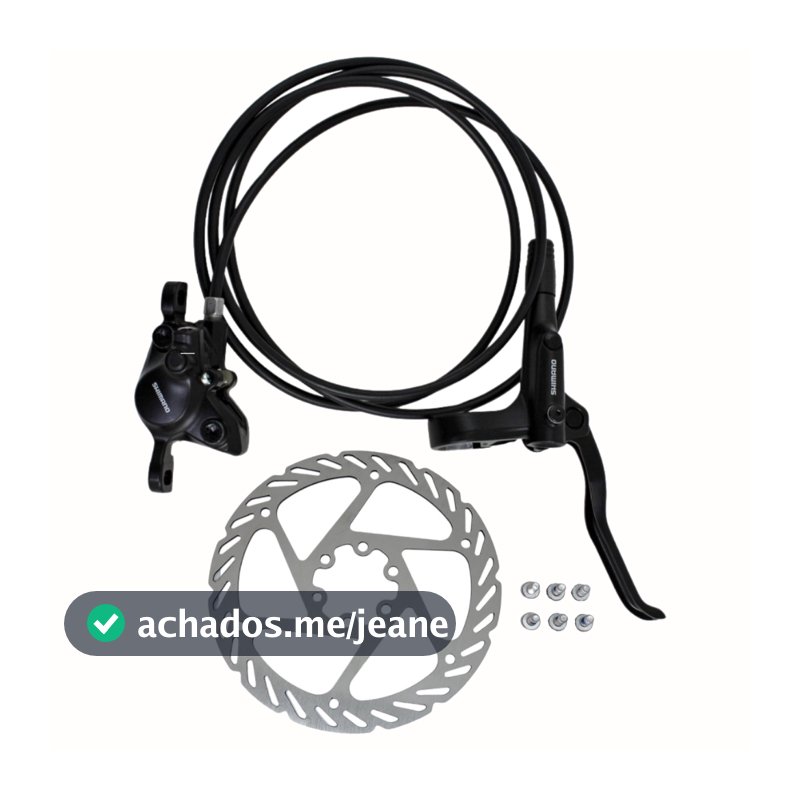 Freio A Disco Hidraulico Traseiro Direito Manete Cabo Pinça C/Pastilha Shimano Mt200