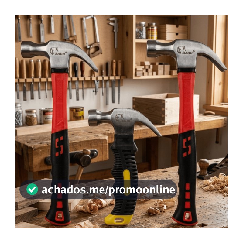 Martelo Unha Cabo Emborrachado 29mm 20mm reforçado carpinteiro ferramenta manutenção